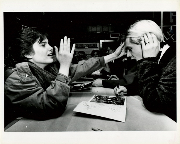 Nick Rhodes and fan