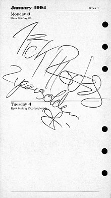 Nick Rhodes autograph